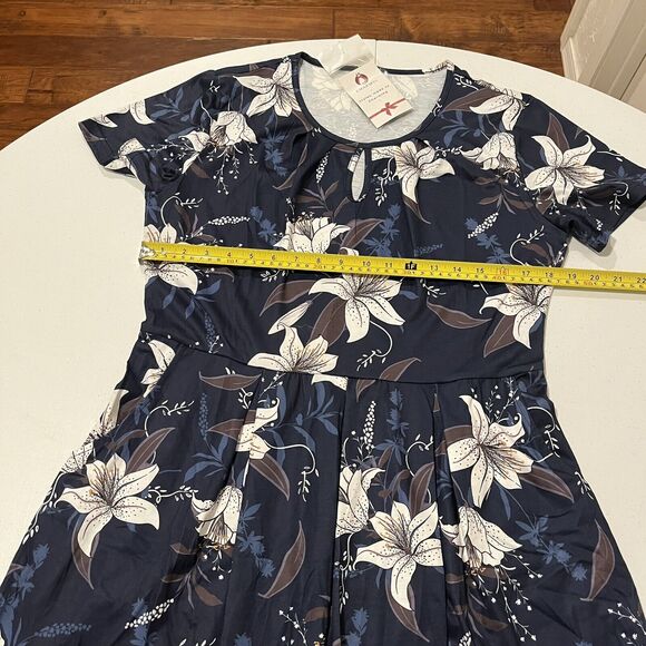 CHARMYI Dress XL for Women Casual Floral Party Swing A-Line Stretch Flowy - Picture 6 of 11